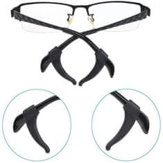 Northix Protizdrsna očala - silikonska - črna - 10 kom 
