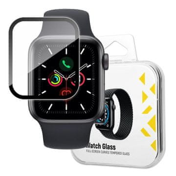 MG Watch Glass Hybrid zaščitno steklo za Apple Watch 4/5/6/SE 40mm, črna