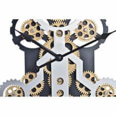DKD Home Decor Stenska ura DKD Home Decor Crystal Silver Golden Iron 50 x 8 x 50 cm (2 enoti)