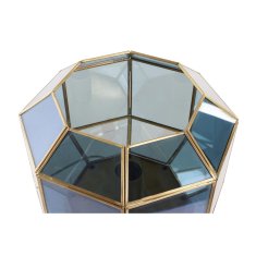 DKD Home Decor Namizna svetilka DKD Home Decor Crystal Blue Golden 220 V Brass 50 W Modern (29 x 29 x 25 cm)