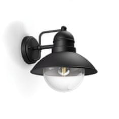 Philips Vrtna svetilka LED fasadna stenska svetilka E27 IP44 dol črna HOVERFLY myGarden