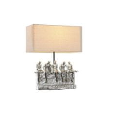 DKD Home Decor Namizna svetilka DKD Home Decor 36 x 21,5 x 43 cm srebrno bež kovinska smola 220 V 50 W