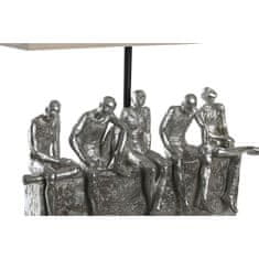 DKD Home Decor Namizna svetilka DKD Home Decor 36 x 21,5 x 43 cm srebrno bež kovinska smola 220 V 50 W