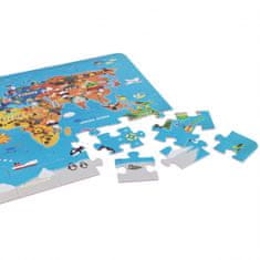 Classic world Puzzle Zemljevid sveta Kontinenti 48 el.