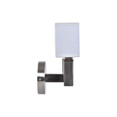 DKD Home Decor Stenska svetilka DKD Home Decor Srebrna kovina Poliester Bela 220 V 40 W (25 x 14 x 24 cm)