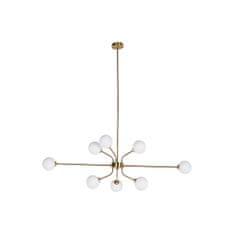 DKD Home Decor Stropna svetilka DKD Home Decor Bela zlata kovinska kristalna 9 W 110 x 38 x 38 cm