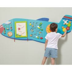 Viga Toys Lesena senzorična tabla Manipulativno letalo FSC Montessori certifikat