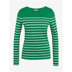 Orsay Bela in zelena ženska črtasta majica ORSAY_116016-867000 M