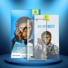 BLUEO 5D kaljeno steklo Mr. Monkey Glass - za Samsung Galaxy S22 / S23 črno (Strong Lite)