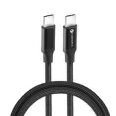 FORCELL USB C kabel za USB C Forcell F-Energy QC4.0 PD 5A 100W E-mark / 4K / Thunderbolt / 20Gbit/s 1 m C391 črn