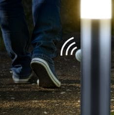 LUMILED Vrtna svetilka E27 jekleni steber LILIUM 65cm s senzorjem gibanja