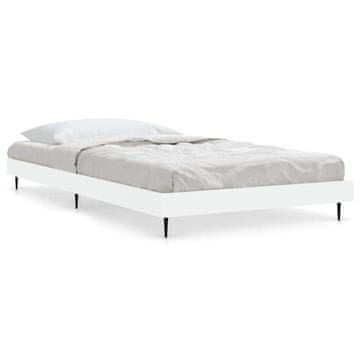 Vidaxl Posteljni okvir bel 90x200 cm inženirski les