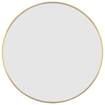 Vidaxl Stensko ogledalo zlate Ø 50 cm okroglo