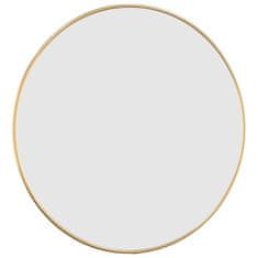 Vidaxl Stensko ogledalo zlate Ø 50 cm okroglo