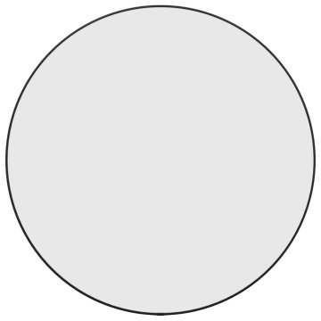 Vidaxl Stensko ogledalo črno Ø 60 cm okroglo