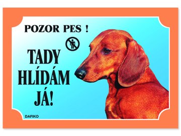 DAFIKO Tabulka jezevčík hladkosrstý 1 ks