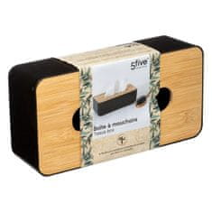 5Five® Natureo škatla za robčke črne barve