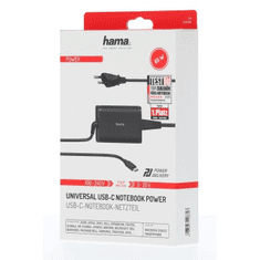 Hama Napajalnik USB-C, Power Delivery, 5-20 V, 65 W