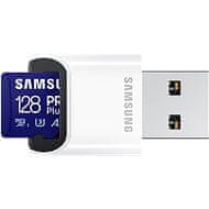 Samsung Samsung/mikro SDXC/128GB/180MBps/USB 3.0/USB-A/razred 10/+ adapter/modra