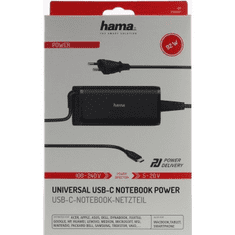 Hama Napajalnik USB-C, Power Delivery, 5-20 V, 92 W