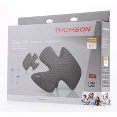Thomson ANT1639 aktivna sobna antena Sculpture, DVB-T/DVB-T2, tekstilna površina, siva