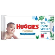 Huggies HUGGIES Natural Pure Water vlažni robčki 48 kosov