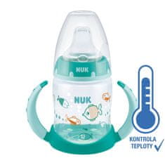 Nuk FC Učna steklenička z nadzorom temperature 150 ml zelena