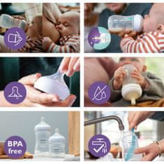 Philips Avent Natural Response steklenička z ventilom AirFree 260 ml, 1m+, slonova