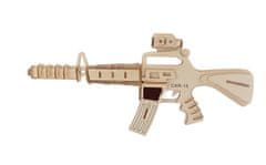 Woodcraft Lesena 3D sestavljanka Samopal carabine 15