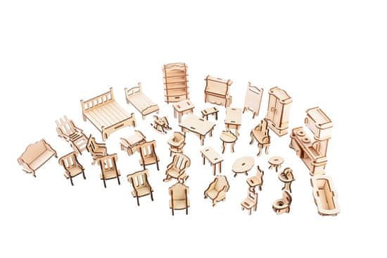 Woodcraft Leseno 3D puzzle pohištvo