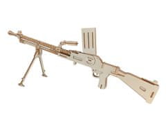 Woodcraft Lesena 3D sestavljanka Light Machine Gun