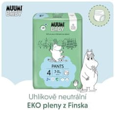 MUUMI BABY MUUMI Otroške hlače 4 Maxi 7-11 kg (40 kosov), eko hlačne plenice
