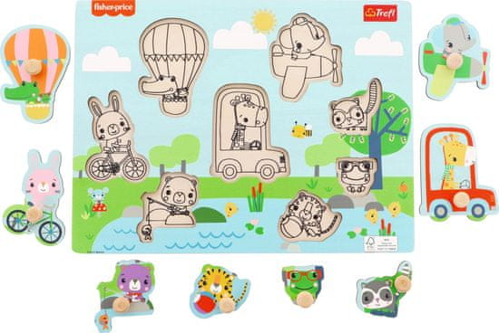 Trefl Lesen vložek Fisher Price Živali
