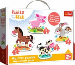 Trefl Baby puzzle Na kmetiji 4 v 1 (2,3,4,5 kosov)