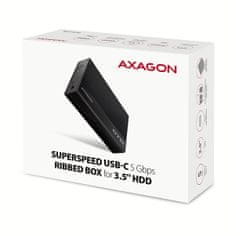 AXAGON EE35-GTR, USB-C 5Gb/s - SATA 6G 3,5" RIBBED škatla, črna