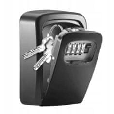 Dexxer Kombinacijski stenski sef za ključe in kartice – sef na kodo črn