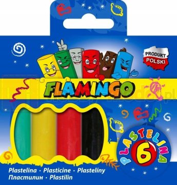 Titanum Okrogli šolski plastelin, 6 barv