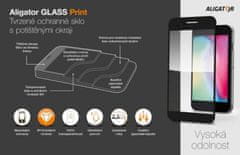 Aligator zaščitno kaljeno steklo GLASS PRINT, Xiaomi Redmi Note 12 4G/5G, črno, lepilo za celoten zaslon