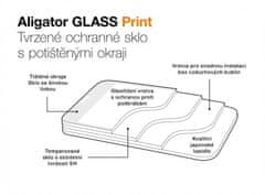 Aligator zaščitno kaljeno steklo GLASS PRINT, Xiaomi Redmi 12C, črno, lepilo za celoten zaslon