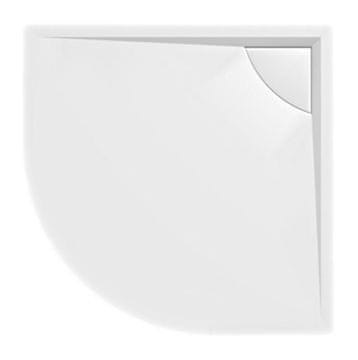 POLYSAN LUSSA Luxury Četrtinski Tuš Kad iz Litega Marmorja, Pokrov, R550, 90x90 cm