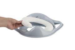 MBaby MALTEX WC reduktor z ročaji Soft Minimal Whale - satenasto modra