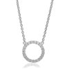 Očarljiva srebrna ogrlica s kubičnim cirkonijem Biella SJ-C338(1)-CZ