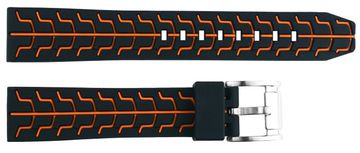 Active Pas silikon JD051 črn oranžne črte