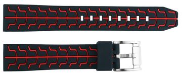 Active Pas silikon JD051 črn rdeče črte