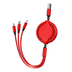 CO2 3V1 NAVIT USB-C KABEL ZA IPHONE MICRO USB TIP C POLNILEC PLOŠČAT 1M