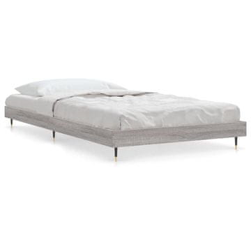 Vidaxl Posteljni okvir siva sonoma 90x190 cm inženirski les