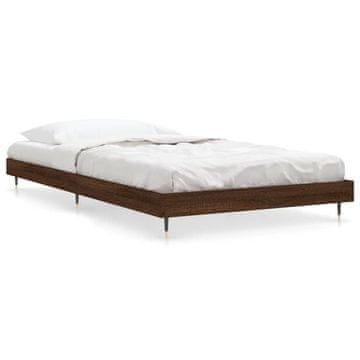 Vidaxl Posteljni okvir brez vzmetnice hrast 90x190 cm inženirski les