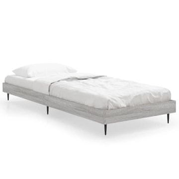 Vidaxl Posteljni okvir siva sonoma 75x190 cm inženirski les
