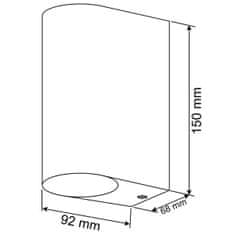 LUMILED Vrtna svetilka LED fasadna stenska svetilka 2xGU10