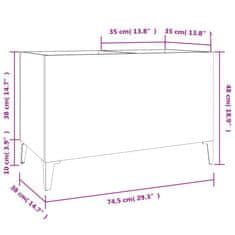 shumee Omarica za gramofonske plošče hrast sonoma 74,5x38x48 cm les